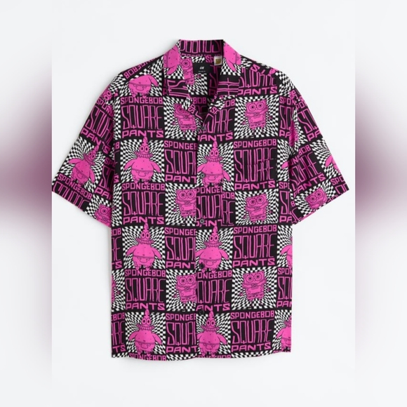 H&M Unisex Relaxed Fit Sponge Bob Shirt - Picture 1 of 5